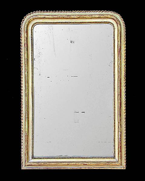 Appraisal: A Louis Philippe painted and parcel gilt mirror mid th