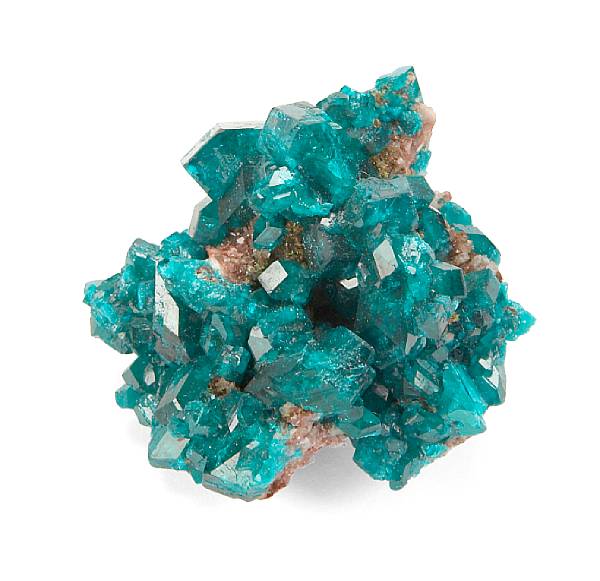 Appraisal: Dioptase Specimen A miniature specimen probably from Namibia with good