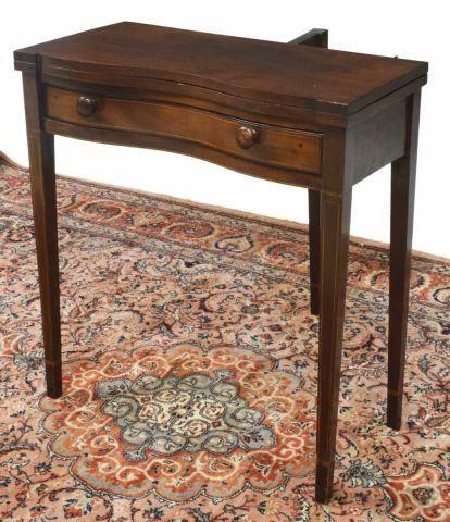 Appraisal: American Federal mahogany flip-top table late th early th c