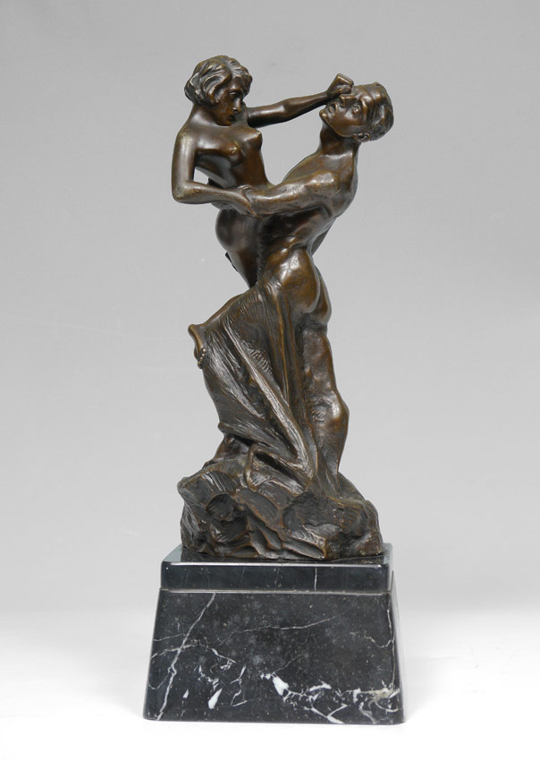 Appraisal: DRAH MAX Austrian - Bronze of Two Disputing Lovers on