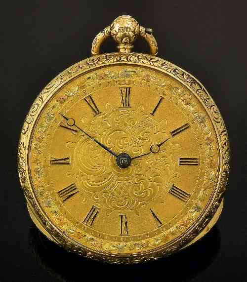 Appraisal: A Victorian gentleman's ct gold open faced pocket watch by