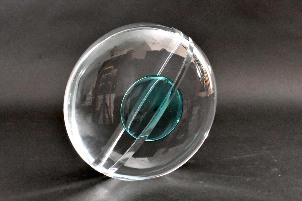 Appraisal: OGGETTI GLASS ORB SCULPTUREOggetti Glass Orb Sculpture Signed on the