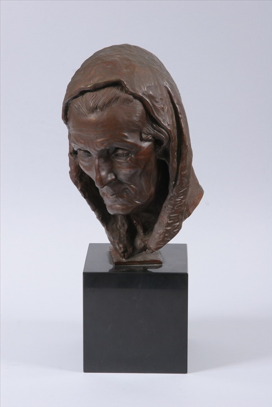 Appraisal: A A MICHAEL GIACOMANTONIO American - BUST OF OLD WOMAN