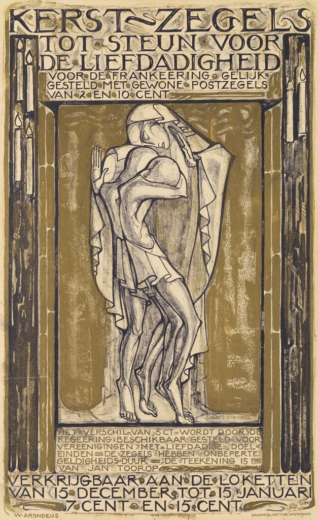 Appraisal: JAN TOOROP - WILLEM ARONDEUS - KERST - ZEGELS Circa