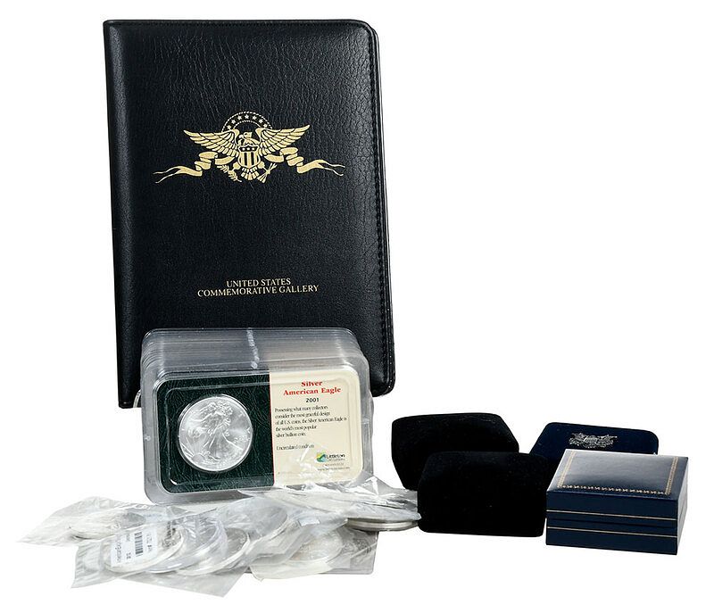 Appraisal: American Silver Eagles each one-ounce fine silver one Proof in