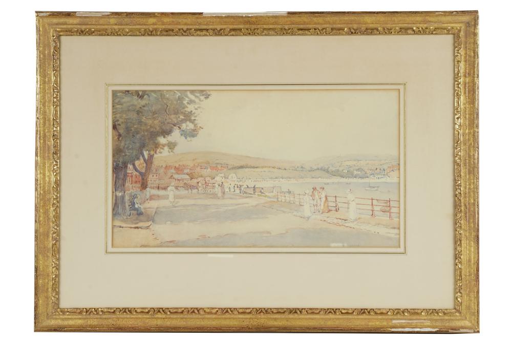 Appraisal: HENRY DAWSON BARKAS - ENGLISH PLEASURE RESORT WATERCOLORwatercolor on paper