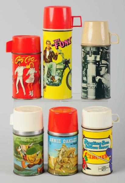 Appraisal: Lot of Litho Character Lunch Box Thermoses Made by American