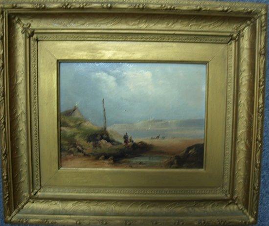 Appraisal: school of WeatherillShore scene possibly Whitbyoil on board cm x