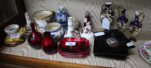 Appraisal: A GROUP OF VARIOUS POTTERY AND PORCELAIN to include two