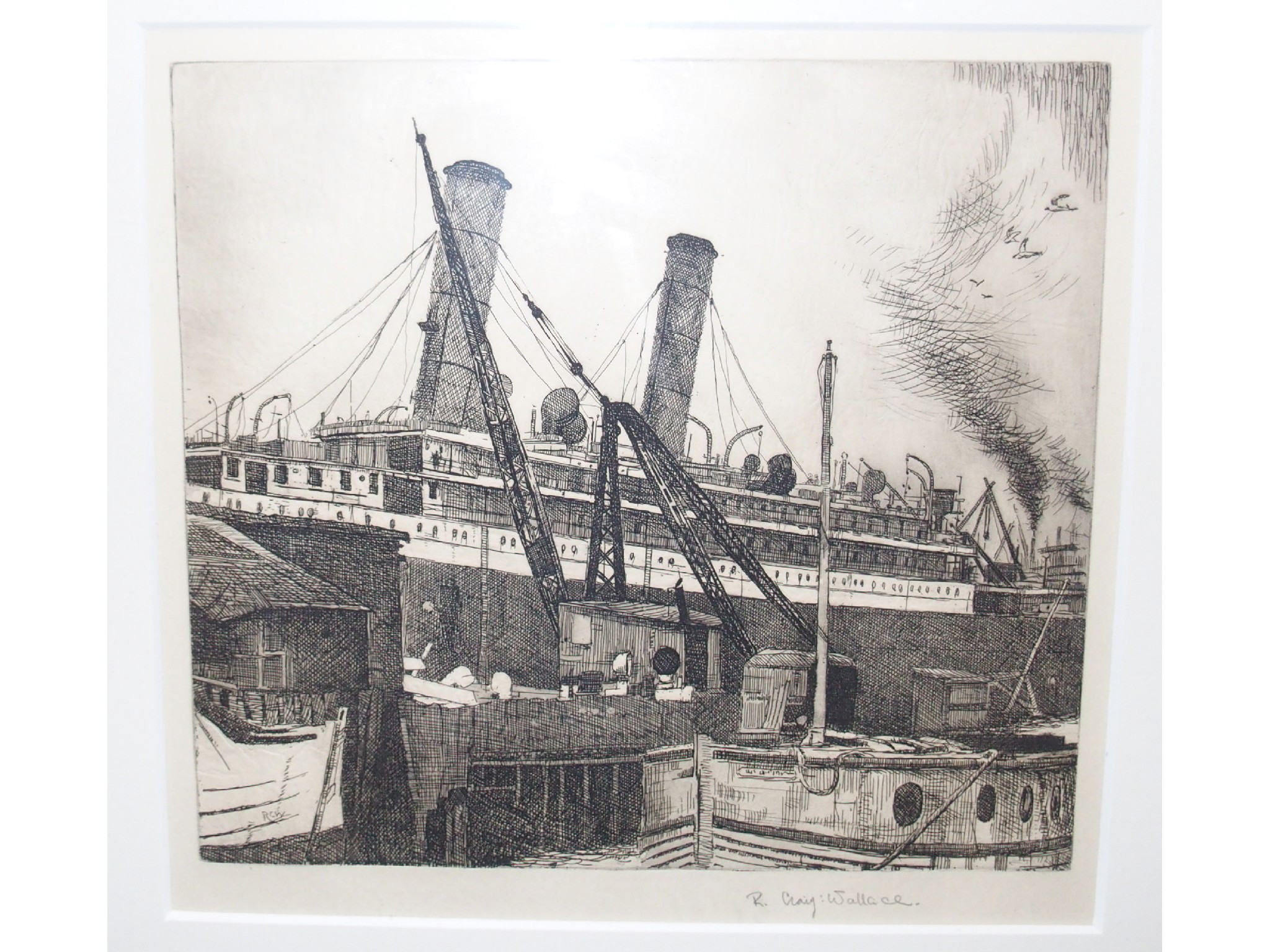 Appraisal: ROBERT CRAIG-WALLACE Breaking up the Orvieto Bo'ness signed etching