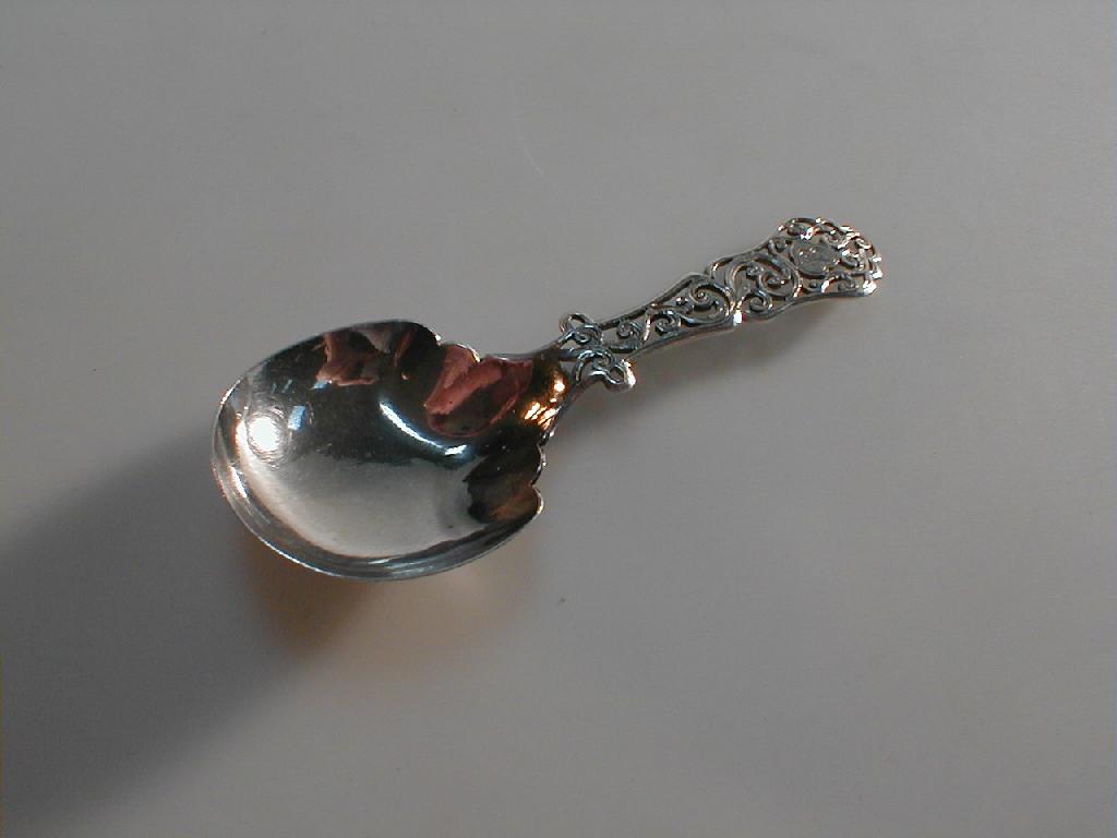 Appraisal: A Victorian silver caddy spoon with a shell shape bowl