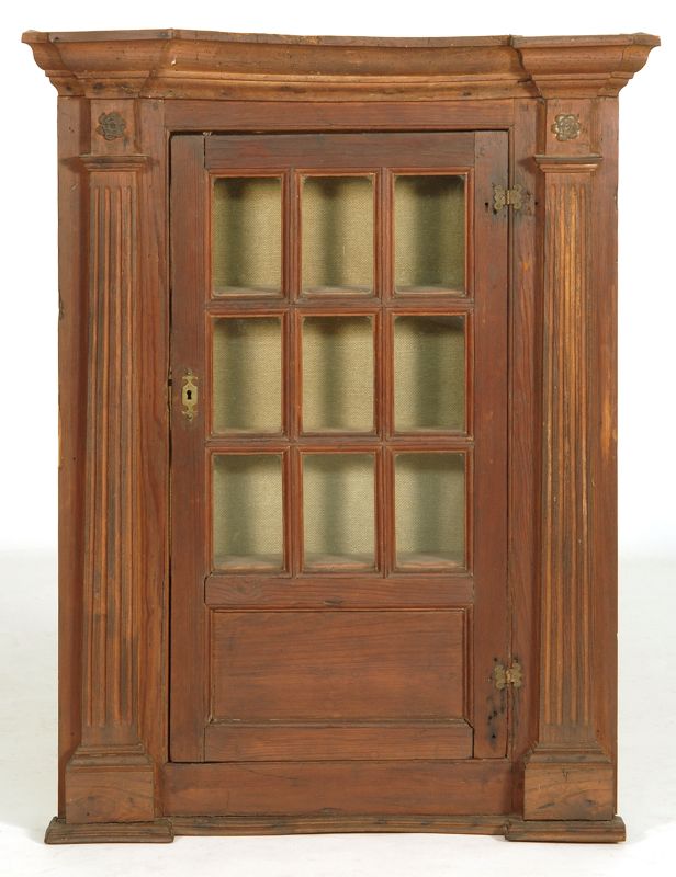 Appraisal: ONE-DRAWER HANGING WALL CUPBOARD Late th Early th CenturyIn pine