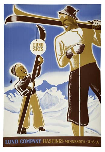 Appraisal: VARIOUS ARTISTS SKI POSTERS Group of posters Sizes vary Condition