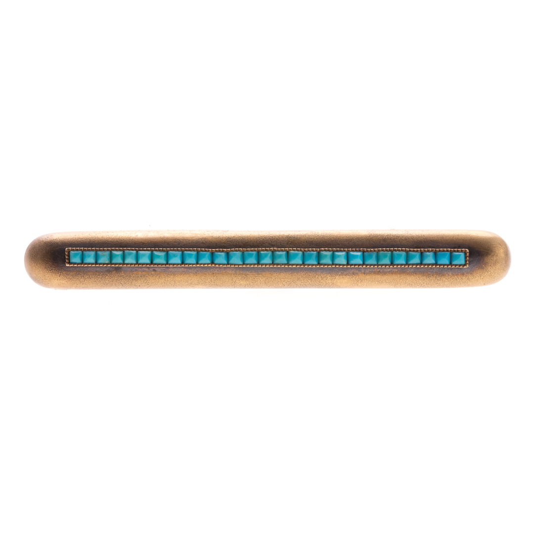 Appraisal: A Lady's Turquoise Bar Pin in K Gold K yellow