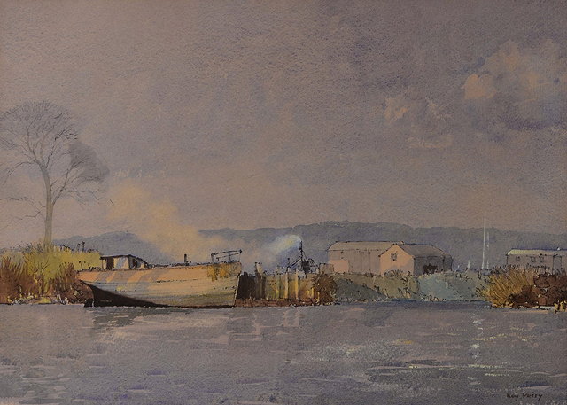 Appraisal: ROY PERRY - 'Waiting for the tide at Rye' signed