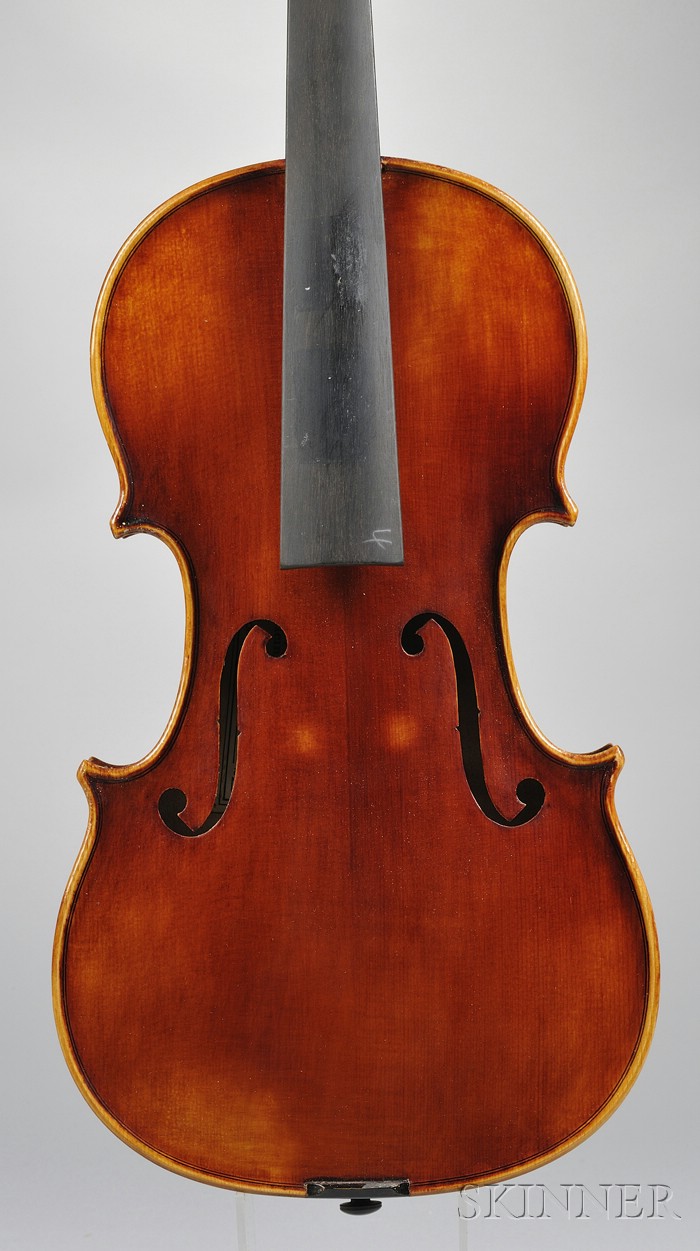 Appraisal: Modern Violin c labeled HEINRICH TH HEBERLEIN length of back