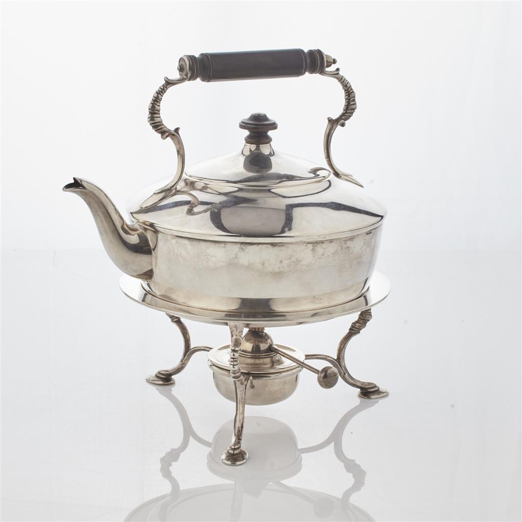 Appraisal: A modern spirit kettle Elkington Co Birmingham of simple plain