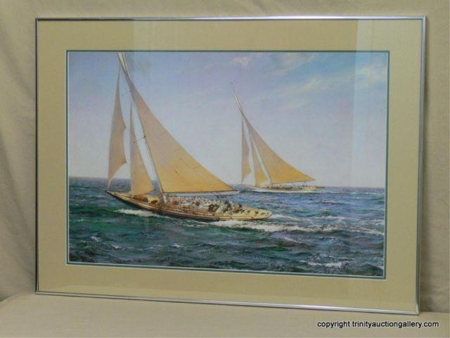 Appraisal: Montague Dawson Racing Clippers Print - Very nice nautical print