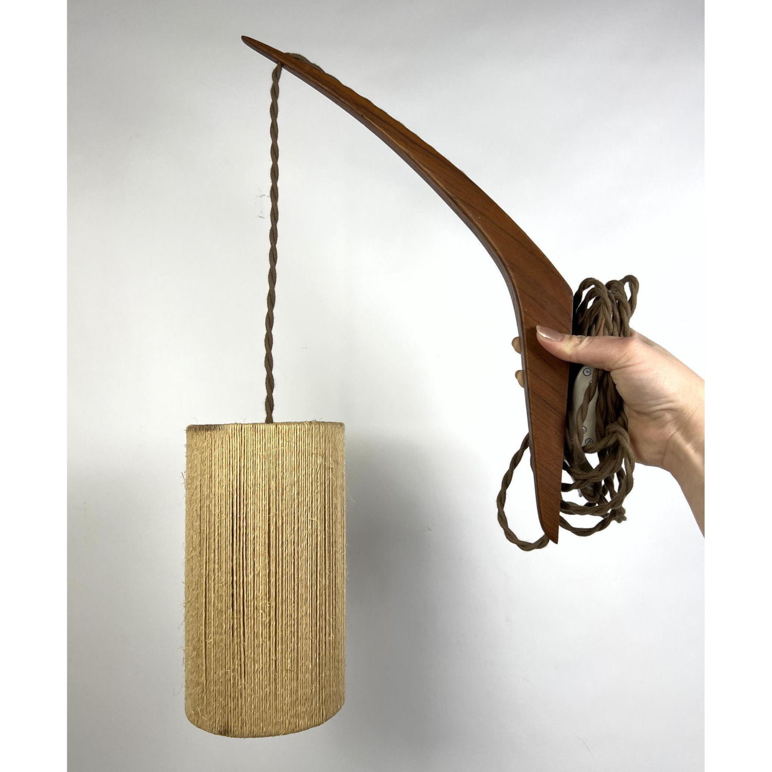 Appraisal: Danish Modern Wall Lamp light with original shade Dimensions H