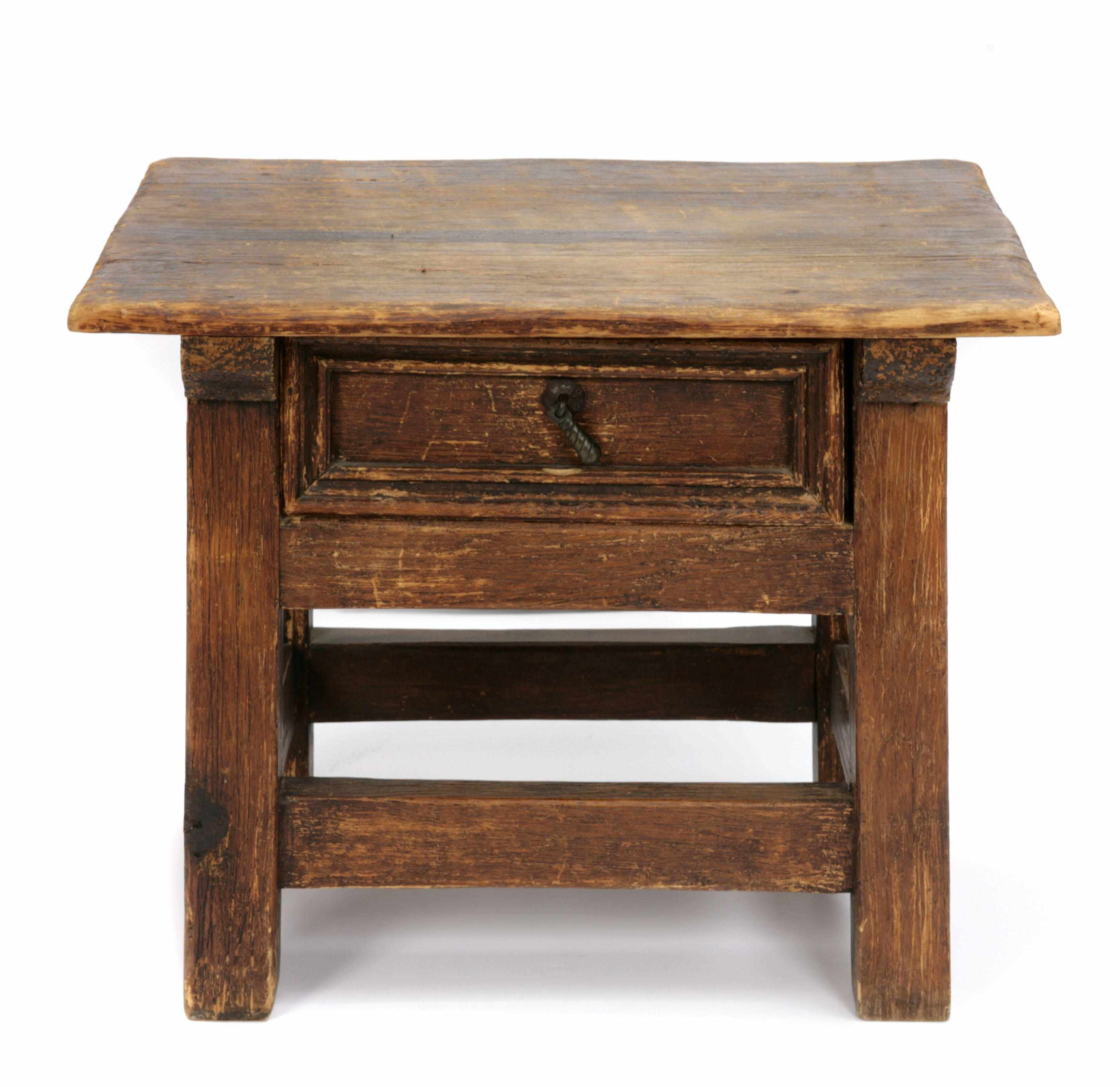 Appraisal: A Continental Baroque style oak side table height in width