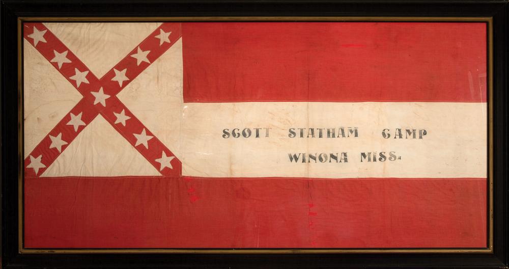 Appraisal: Mississippi Confederate Veterans Camp Flag late th c linen printed