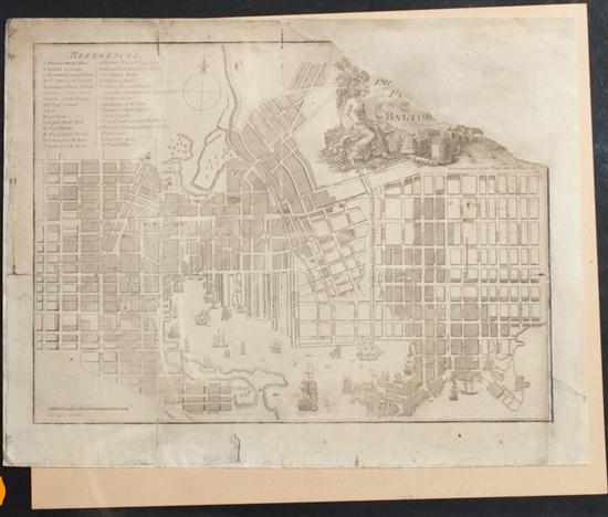 Appraisal: Map ''Improved Plan of the City of Baltimore'' Baltimore Warner