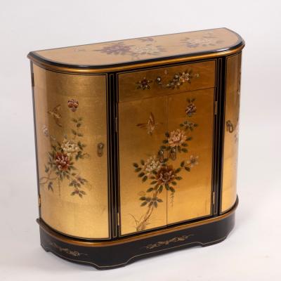 Appraisal: A modern Chinese gilt lacquer side cabinet cm wide cm