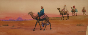 Appraisal: Giovanni Barbaro Arthur Dudley act - - Bedouin tribesmen approaching