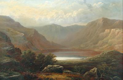 Appraisal: WILLIAM MELLOR - Welsh Llyn North Wales signed oil on