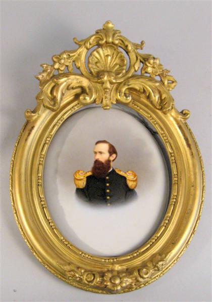 Appraisal: KPM porcelain plaque of an officer late th century The