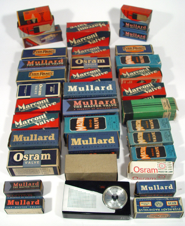 Appraisal: Quantity of boxed radio valves including Osram Ever Ready Marconi