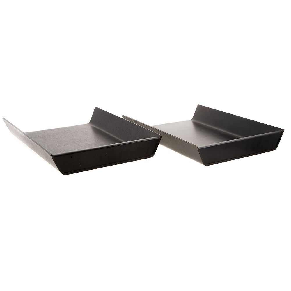 Appraisal: Pair Florence Knoll Ebonized Bentwood Letter Trays in H in