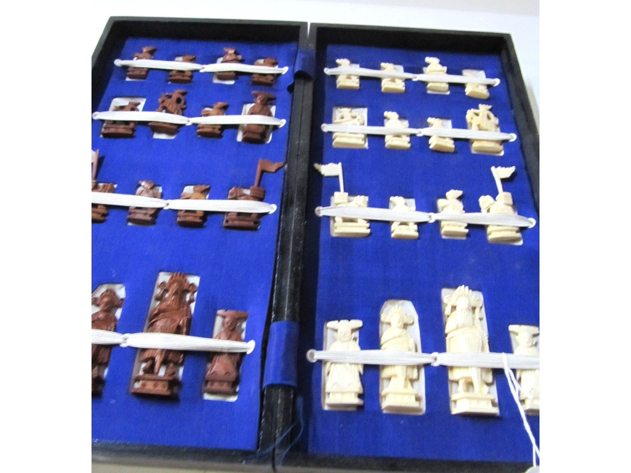 Appraisal: An Eastern figural chess set in box