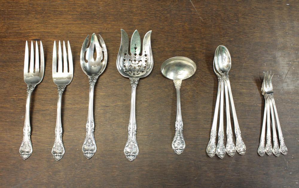 Appraisal: THIRTEEN GORHAM KING EDWARD STERLING SILVER FLATWARE PIECES comprised of