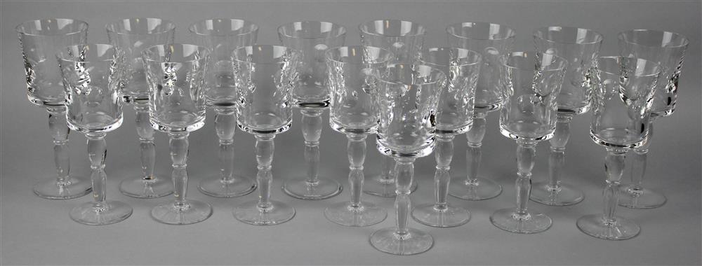 Appraisal: SET OF SIXTEEN ST LOUIS CRYSTAL COSMOS WATER GOBLETS including