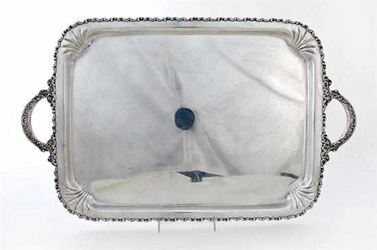 Appraisal: Whiting Louis XV pattern sterling serving tray New York circa