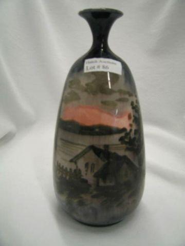 Appraisal: European Art Pottery Vase landscape decor