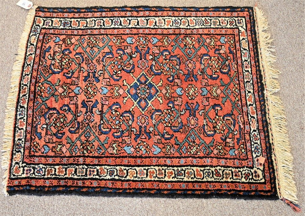 Appraisal: Hamadan Oriental Mat ' x ' Hamadan Oriental Mat '