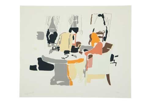 Appraisal: FAIRFIELD PORTER Interior Color screenprint x mm x inches full