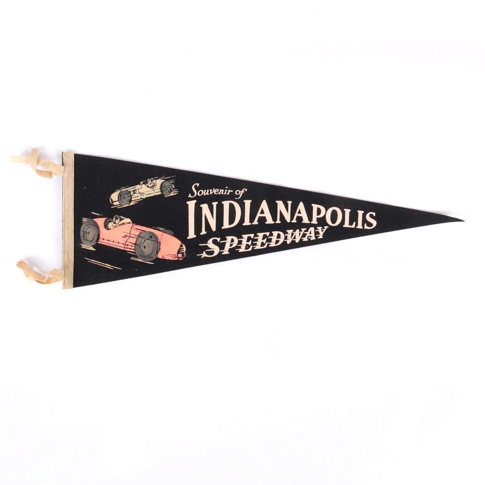 Appraisal: EARLY 'S SOUVENIR OF INDIANAPOLIS SPEEDWAY PENNANTEarly 's Souvenir of