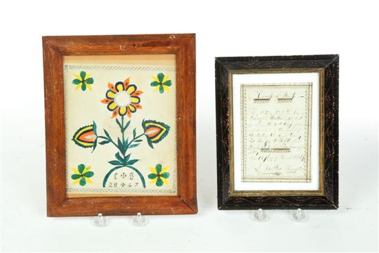 Appraisal: TWO ITEMS American nd quarter- th century Inked Reward of