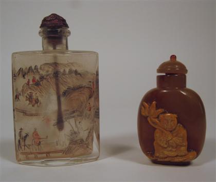 Appraisal: Two Chinese snuff bottles th th century