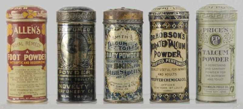 Appraisal: Lot of Round Talc Tins Condition Very Good - Excellent