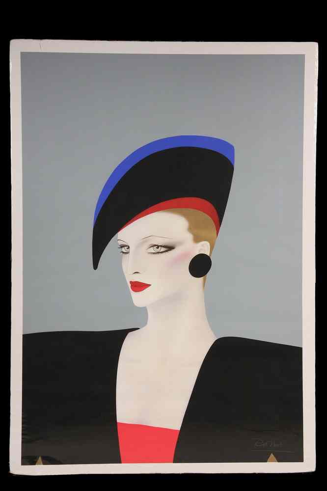 Appraisal: MONUMENTAL SERIGRAPH - High 's Stylish Fashion Bust Portrait of