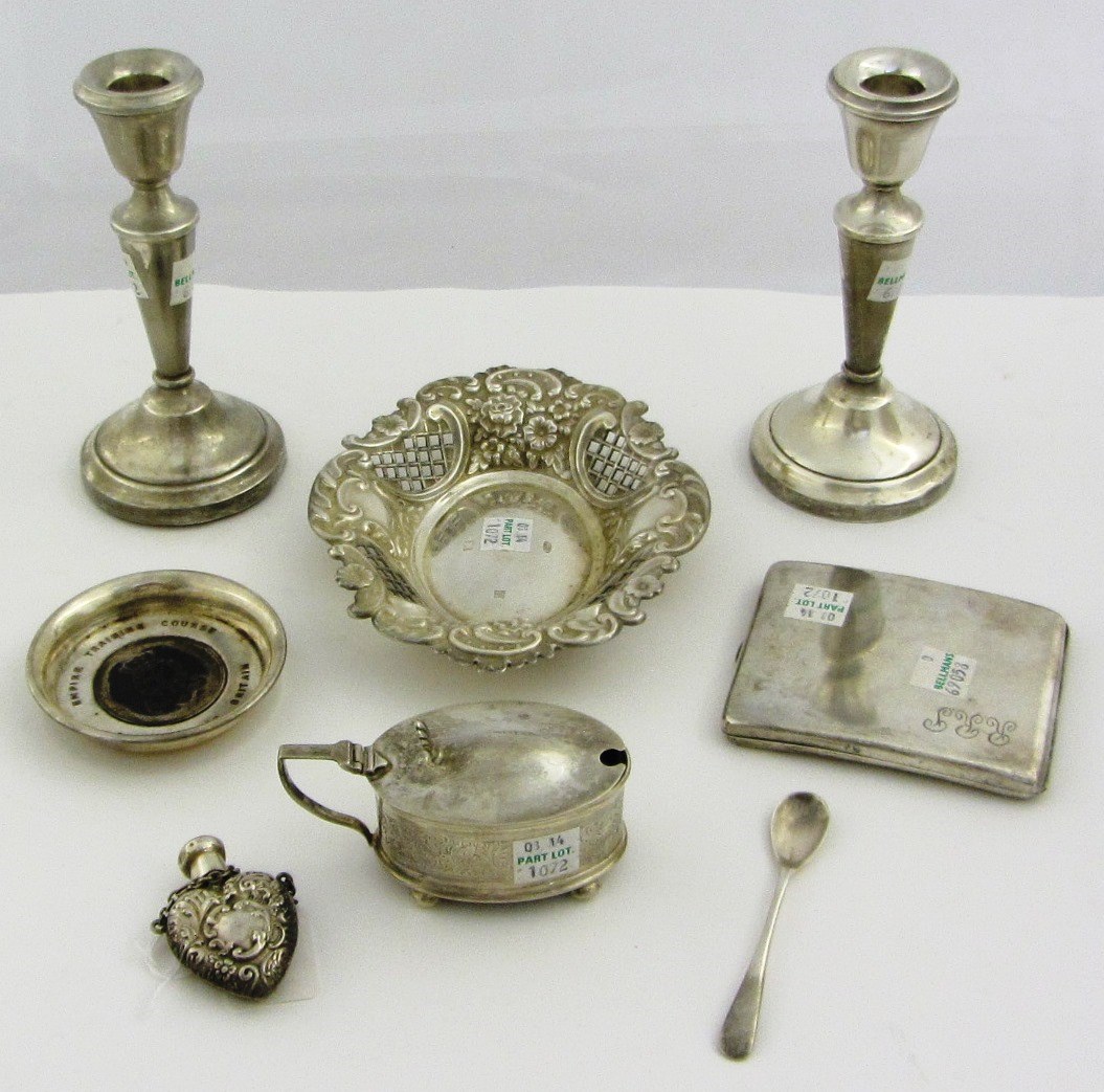 Appraisal: Mostly and silver mounted wares comprising a rectangular cigarette case