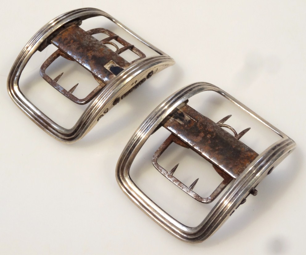 Appraisal: A pair of George IV silver buckles by Charles Rawlings