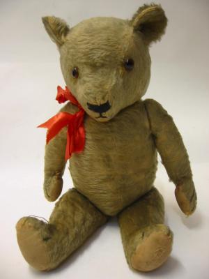 Appraisal: A pre-war Chad Valley Magna teddy bear covered in gold