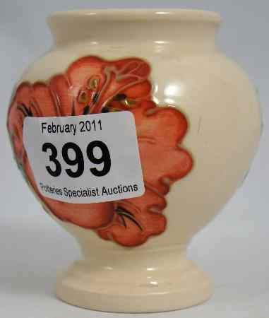 Appraisal: Moorcroft Hibiscus on White Small Vase cm