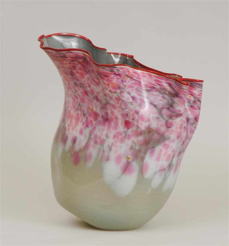 Appraisal: DALE CHIHULY b MACCHIA WITH RED LIP WRAP Glass Provenance