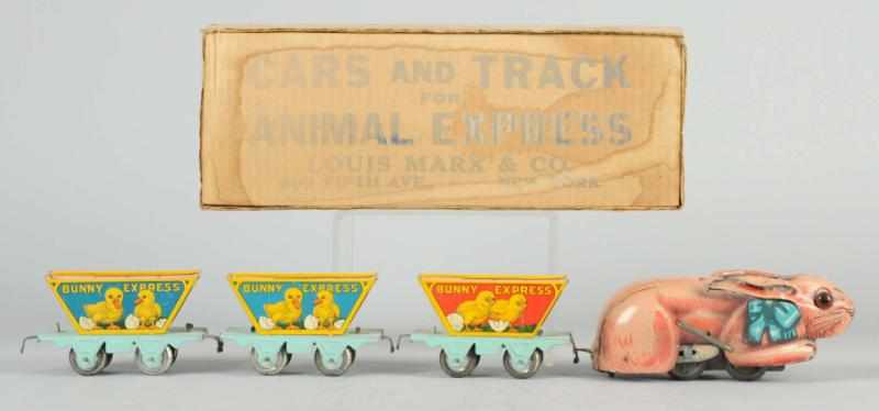 Appraisal: Tin Litho Marx Bunny Express Wind-Up Train Set American Includes